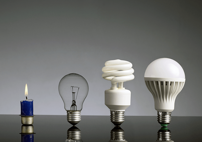 Bougie et lampes pour économiser l'énergie